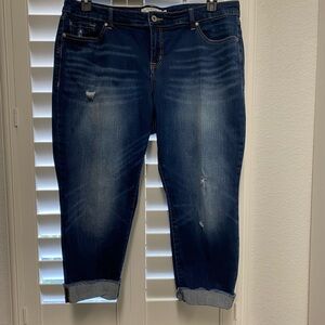Torrid Blue Distressed Boyfriend Jeans First at Fit